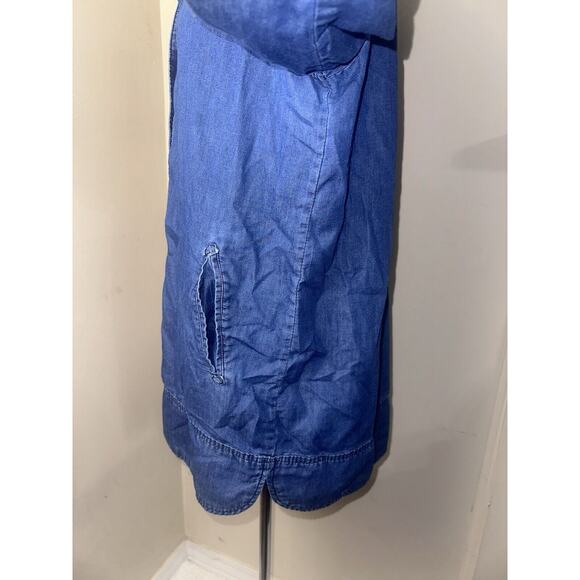Workshop Women's Shirt Dress Blue Denim Chambray Long Sleeve Pocket Plus Sz 0X - Picture 5 of 10